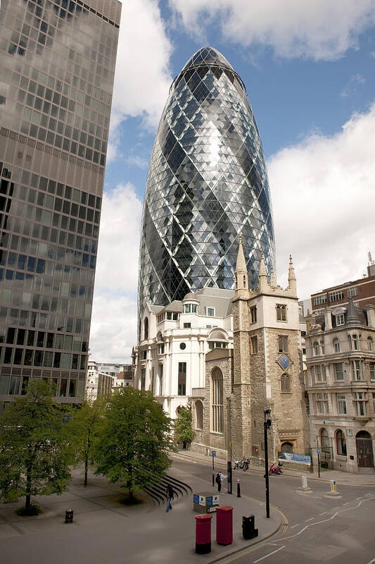 Artistic Art Print featuring the photograph The Gherkin by Gouzel -