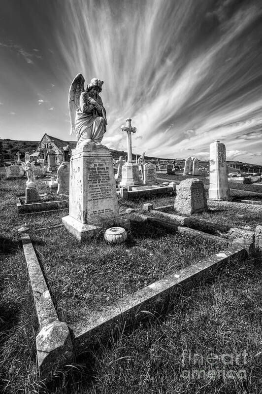 Angel Art Print featuring the photograph The Graveyard by Adrian Evans