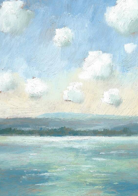 Isle Of Wight Paintings Art Print featuring the painting The Isle of Wight from Portsmouth Part Nine by Alan Daysh