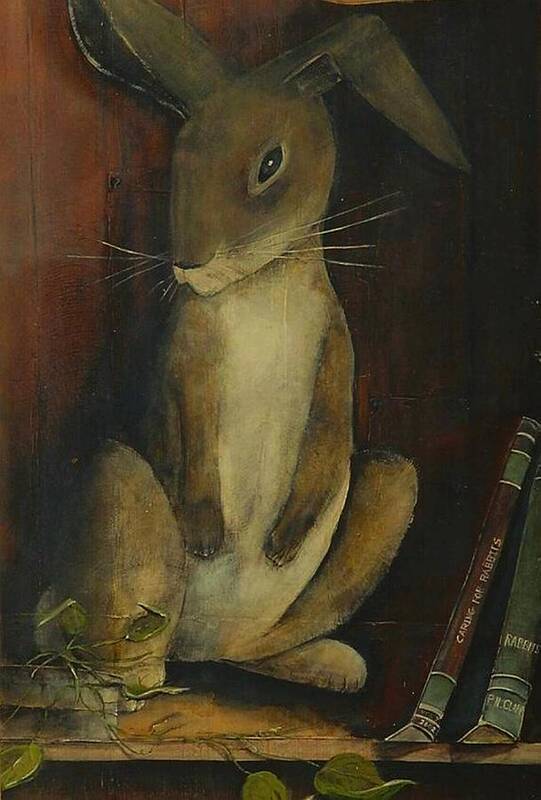 Jack Rabbit Art Print featuring the painting The Jack Rabbit by Diane Strain