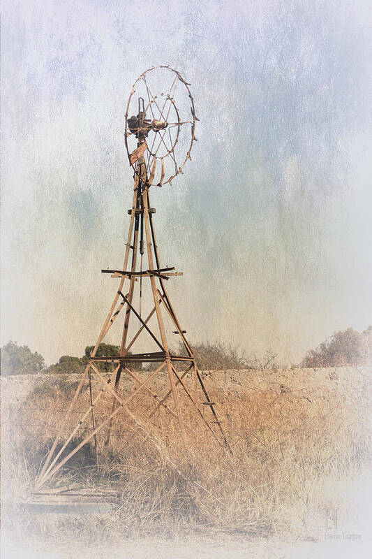 Windmill Art Print featuring the photograph The Old Windmill by Elaine Teague