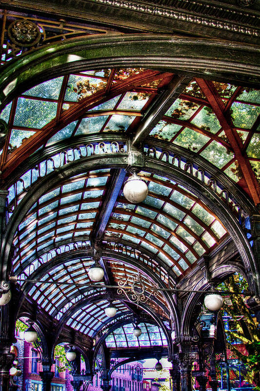 The Pergola Ceiling In Pioneer Square Art Print featuring the photograph The Pergola Ceiling in Pioneer Square by David Patterson