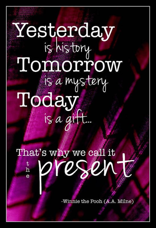 Typography Art Print featuring the photograph The Present by Bonnie Bruno