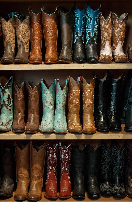 Cowboy Boots Art Print featuring the photograph These Boots Were Made For Walking by Jani Freimann