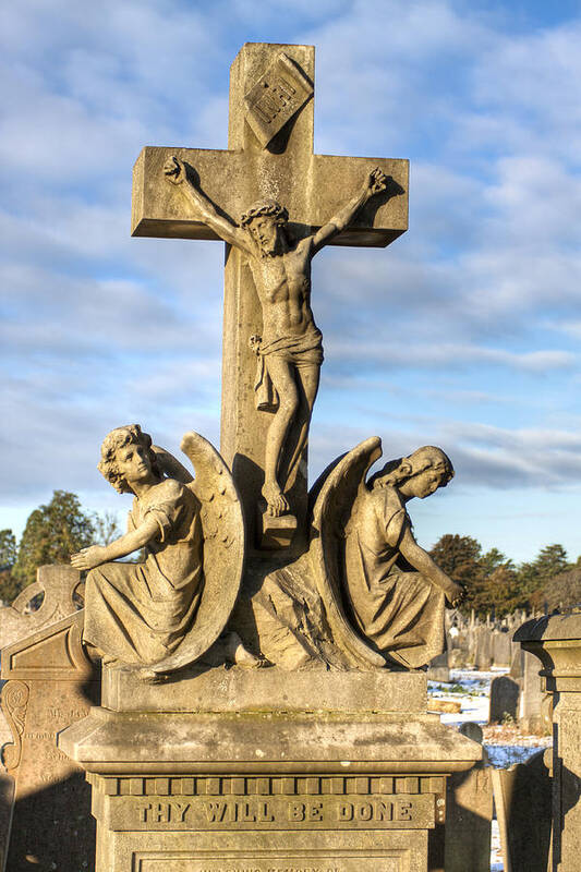 Dublin Art Print featuring the photograph Thy Will Be Done - Glasnevin Dublin Cross by Mark Tisdale