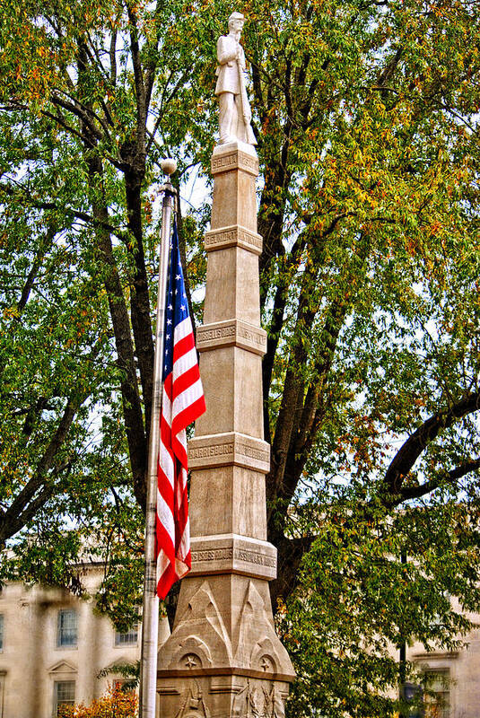 American Flag Art Print featuring the photograph Together We Stand by Linda Segerson