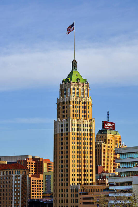 Tower Life Building Art Print featuring the photograph Tower Life Building San Antonio TX by Alexandra Till