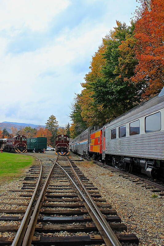 Trains Art Print featuring the photograph Trains of NH by Amazing Jules