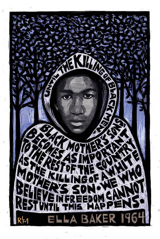 Trayvon Martin Art Print featuring the mixed media Trayvon Martin by Ricardo Levins Morales