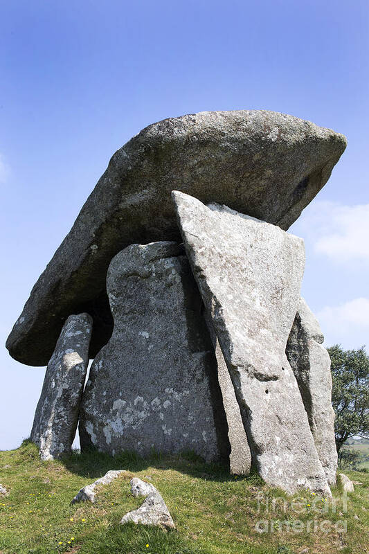 Digital Print Art Print featuring the photograph Trethevy Quoit, Cornwall by Tony Mills