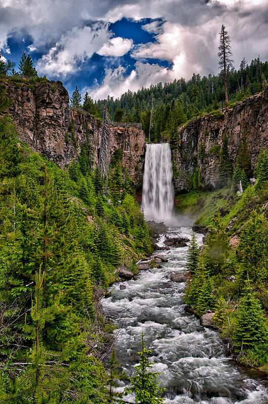 Water Art Print featuring the photograph Tumalo Falls by Cat Connor