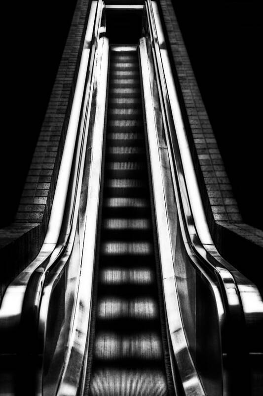 Escalator Art Print featuring the photograph Up or Down by Mark Alder