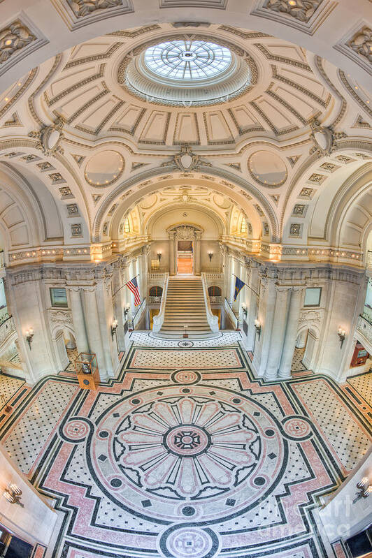 Clarence Holmes Art Print featuring the photograph US Naval Academy Bancroft Hall III by Clarence Holmes