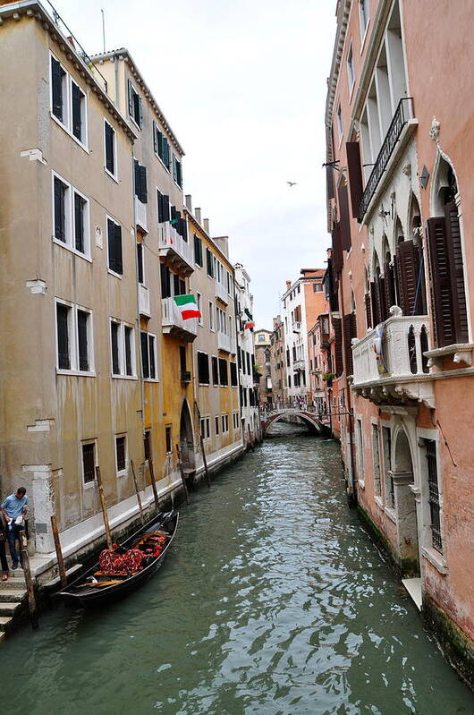 Italy Photographs Art Print featuring the photograph Venice Canal View by Sue Morris