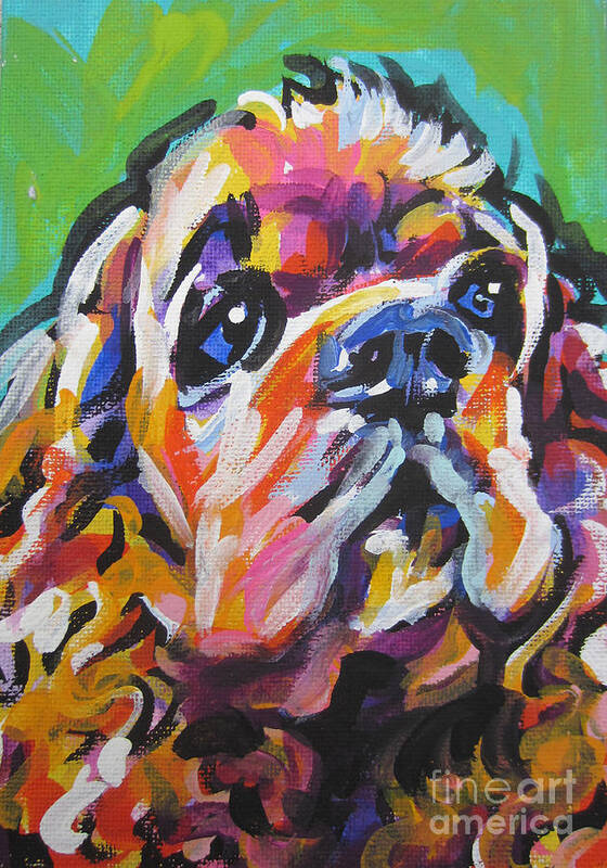 American Cocker Spaniel Art Print featuring the painting Very Cocky by Lea S