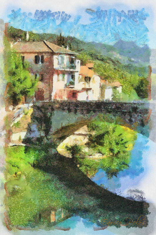 Vessalico Art Print featuring the photograph VESSALICO view by Enrico Pelos