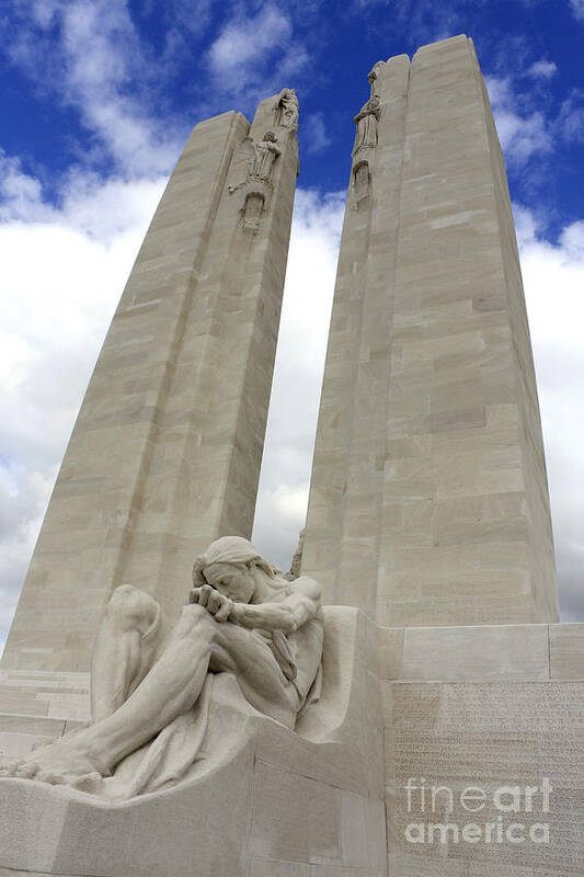 Vimy Ridge Memorial France Canadian Battle Art Print featuring the photograph Vimy Ridge Memorial France by Julia Gavin