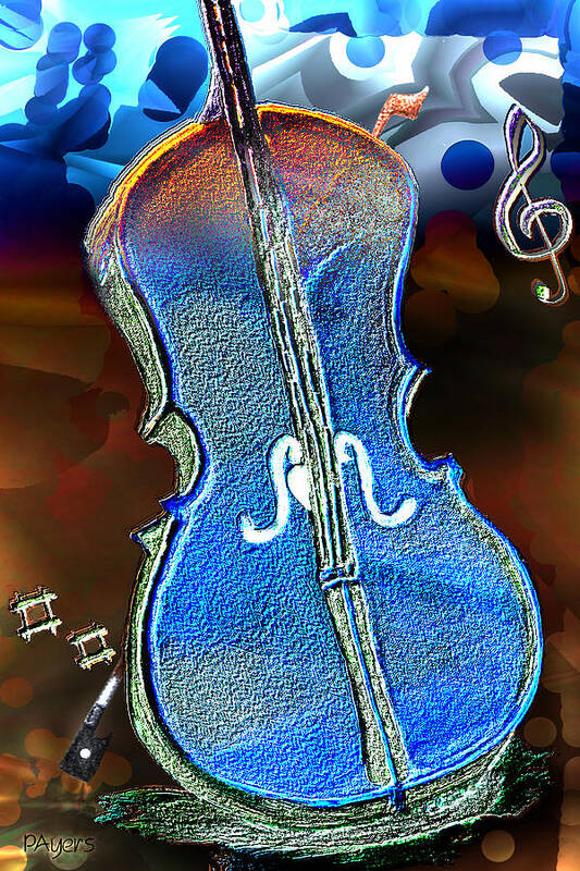 Watercolor Art Print featuring the painting Violin Solo by Paula Ayers