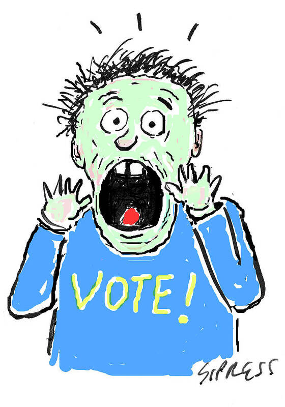 Vote! Art Print featuring the drawing Vote! by David Sipress