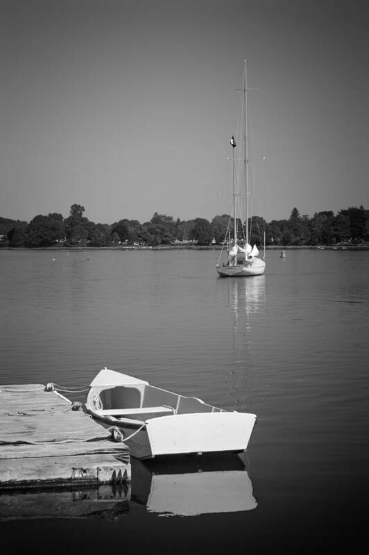 Sailboat Art Print featuring the photograph Waitin on the wind by Bill Wakeley