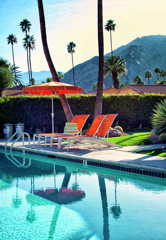 Pool Art Print featuring the photograph WATER WAITING Palm Springs CA by William Dey