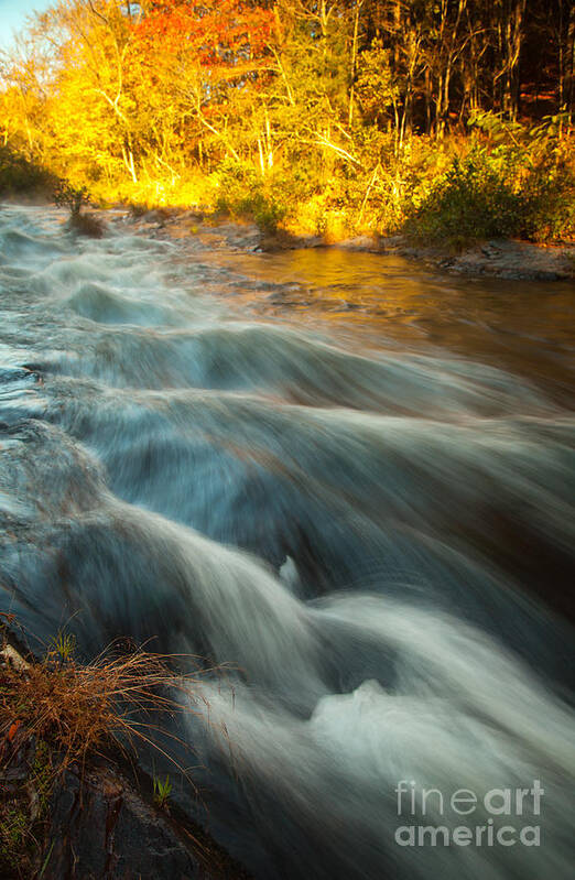 Landscape Art Print featuring the photograph Waves in the River by Iris Greenwell