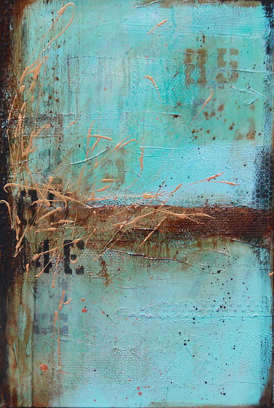 Mixed Media Art Print featuring the painting Weathered # 10 by Lauren Petit