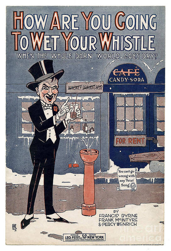 Stamp Out Prohibition Art Print featuring the drawing Wet Your Whistle by Jon Neidert