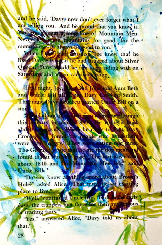 Owl Art Print featuring the painting Who Is That by Beverley Harper Tinsley