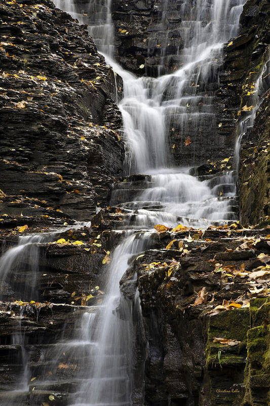 Buttermilk Falls Art Print featuring the photograph Winding Waterfall by Christina Rollo