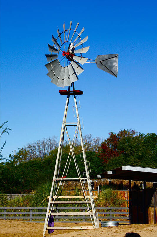 Windmill Art Print featuring the photograph Windmill by Carol Tsiatsios