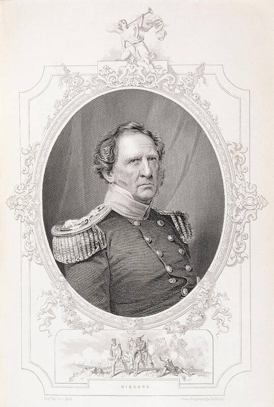 Battle Of Chippewa Art Print featuring the photograph Winfield Scott 1786-1866 From The History Of The United States, Vol. II, By Charles Mackay by Mathew Brady