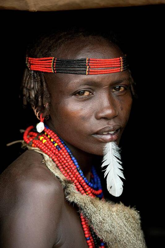 Africa Art Print featuring the photograph Woman Of The Dassenech Tribe by Tony Camacho