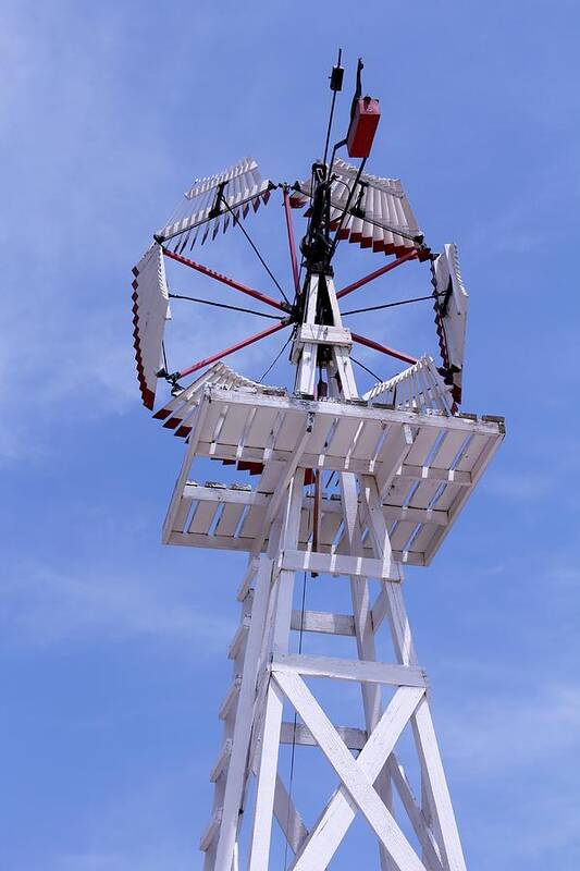 Wooden Art Print featuring the photograph Wooden Dempster Vaneless Windmill 2 by Elizabeth Sullivan