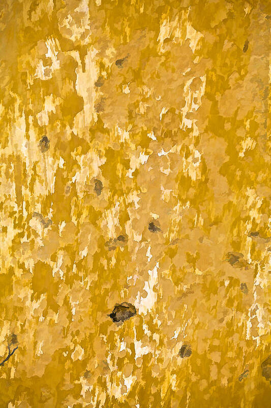 Abstract Art Print featuring the photograph Yellow Wall of Aruba II by David Letts