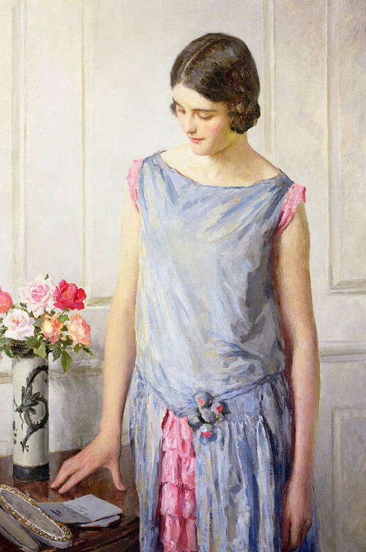 Yes Art Print featuring the painting Yes or No by William Henry Margetson