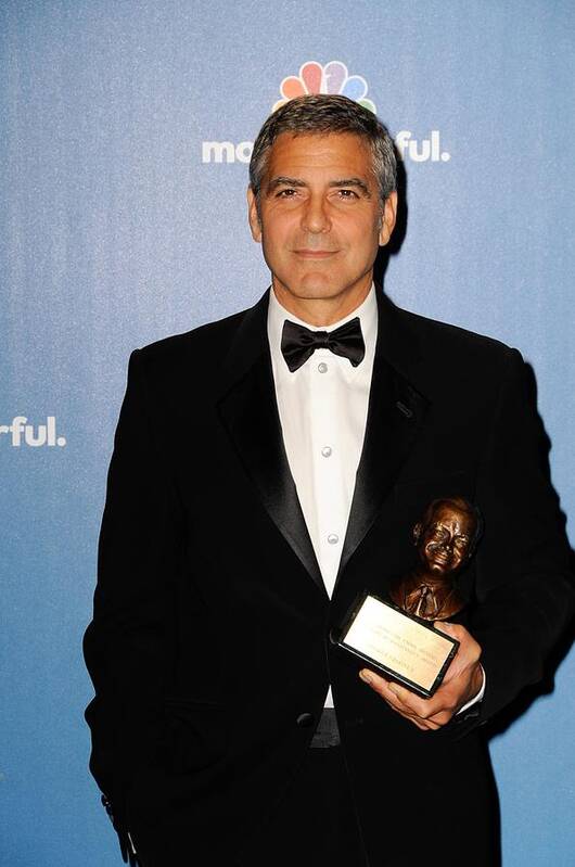 George Clooney Art Print featuring the photograph George Clooney Wearing Giorgio Armani #1 by Everett