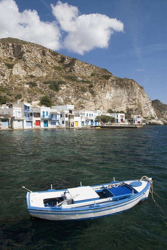 Afternoon Art Print featuring the photograph Greek Fishing Boat #1 by Gloria & Richard Maschmeyer