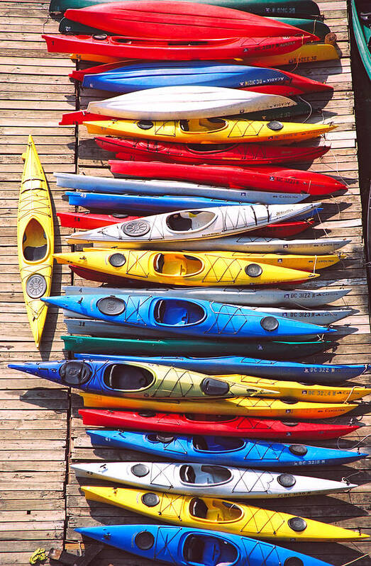 Kayak Art Print featuring the photograph Kayaks by Claude Taylor