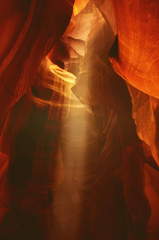 Southwest Art Print featuring the photograph Pillars of light - Antelope Canyon AZ #1 by Alexandra Till