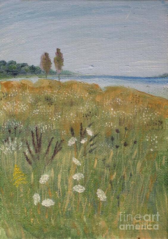 Meadow Art Print featuring the painting Queen Anne's Lace by Jackie Irwin
