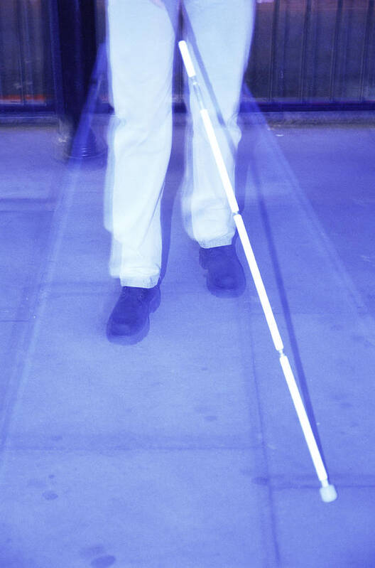 Move Movement Moving Art Print featuring the photograph Blind Man Walking #2 by Cristina Pedrazzini