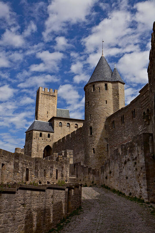 Castle Art Print featuring the photograph Chateau Comtal of Carcassonne fortress #2 by Evgeny Prokofyev