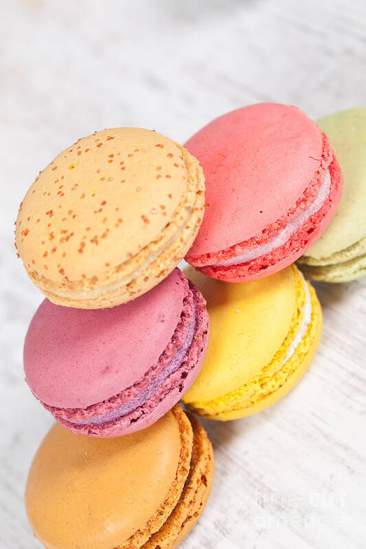 Macarons Art Print featuring the photograph French macarons #3 by Sabino Parente