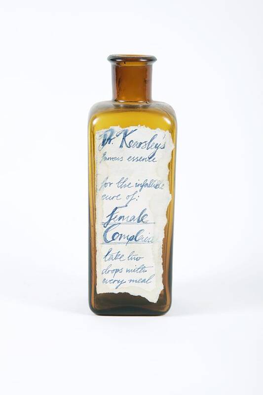 Dr Kearsley's Famous Essence Art Print featuring the photograph Antique Medicine Bottle #7 by Gregory Davies, Medinet Photographics