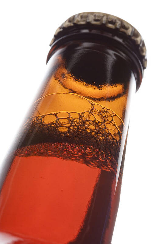 Beverage Art Print featuring the photograph Beer Bottle Neck 2 F by John Brueske