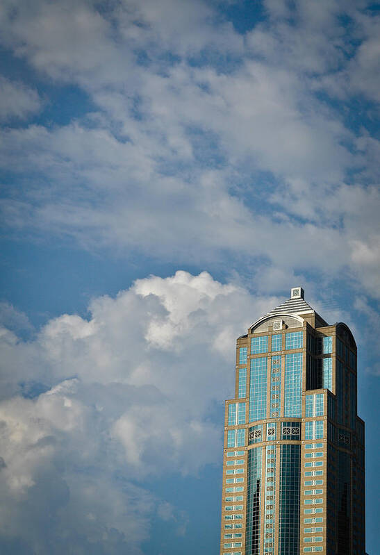 1201 Third Avenue Tower Art Print featuring the photograph Building with its Head in the Clouds by Ronda Broatch