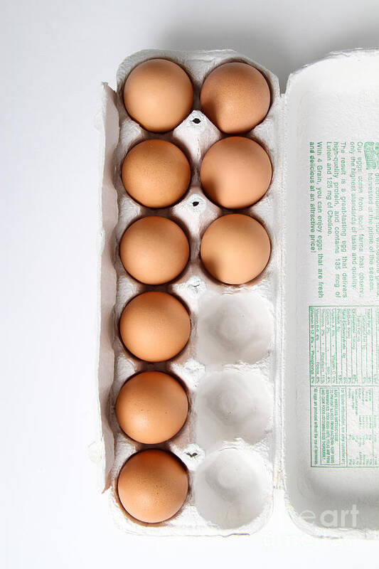 Egg Art Print featuring the photograph Carton Of Eggs, 4 Of 13 by Photo Researchers, Inc.