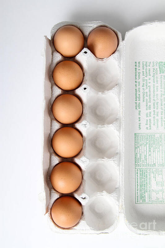 Egg Art Print featuring the photograph Carton Of Eggs, 6 Of 13 by Photo Researchers, Inc.
