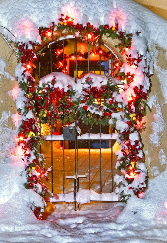 New Mexico Art Print featuring the photograph Christmas Gate by Lou Novick